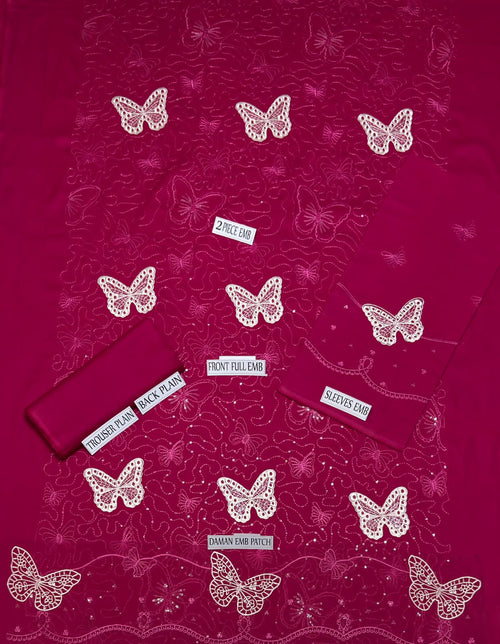 Maria.B. Butterfly Lawn 2-Piece Unstitched Suit