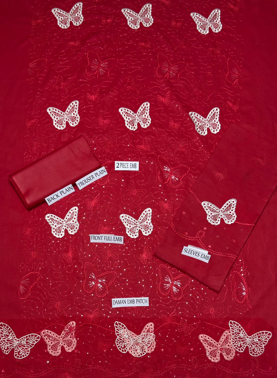 Maria.B. Butterfly Lawn 2-Piece Unstitched Suit