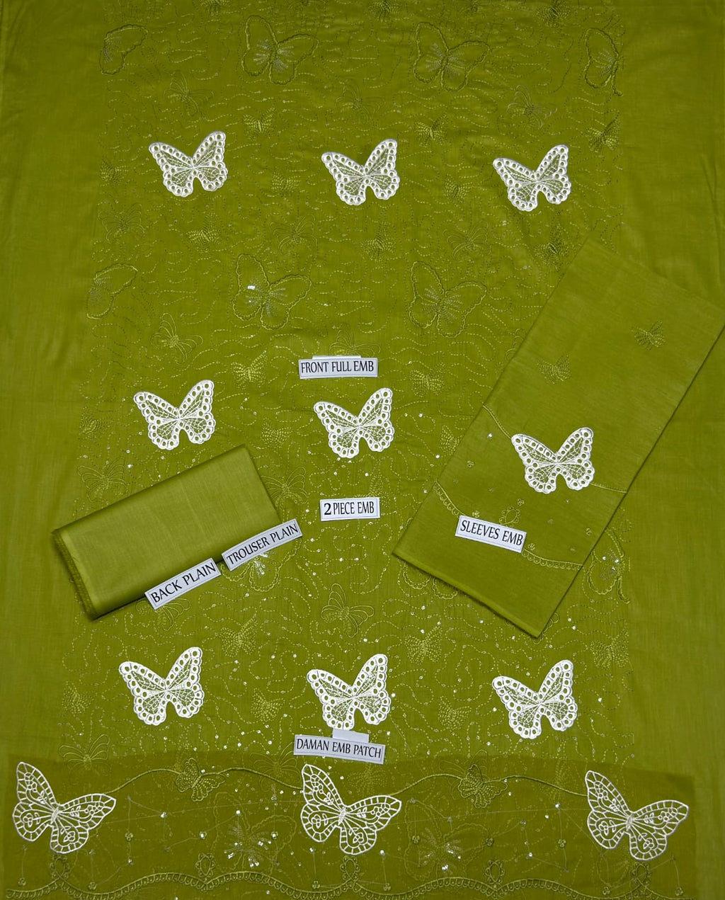 Maria.B. Butterfly Lawn 2-Piece Unstitched Suit