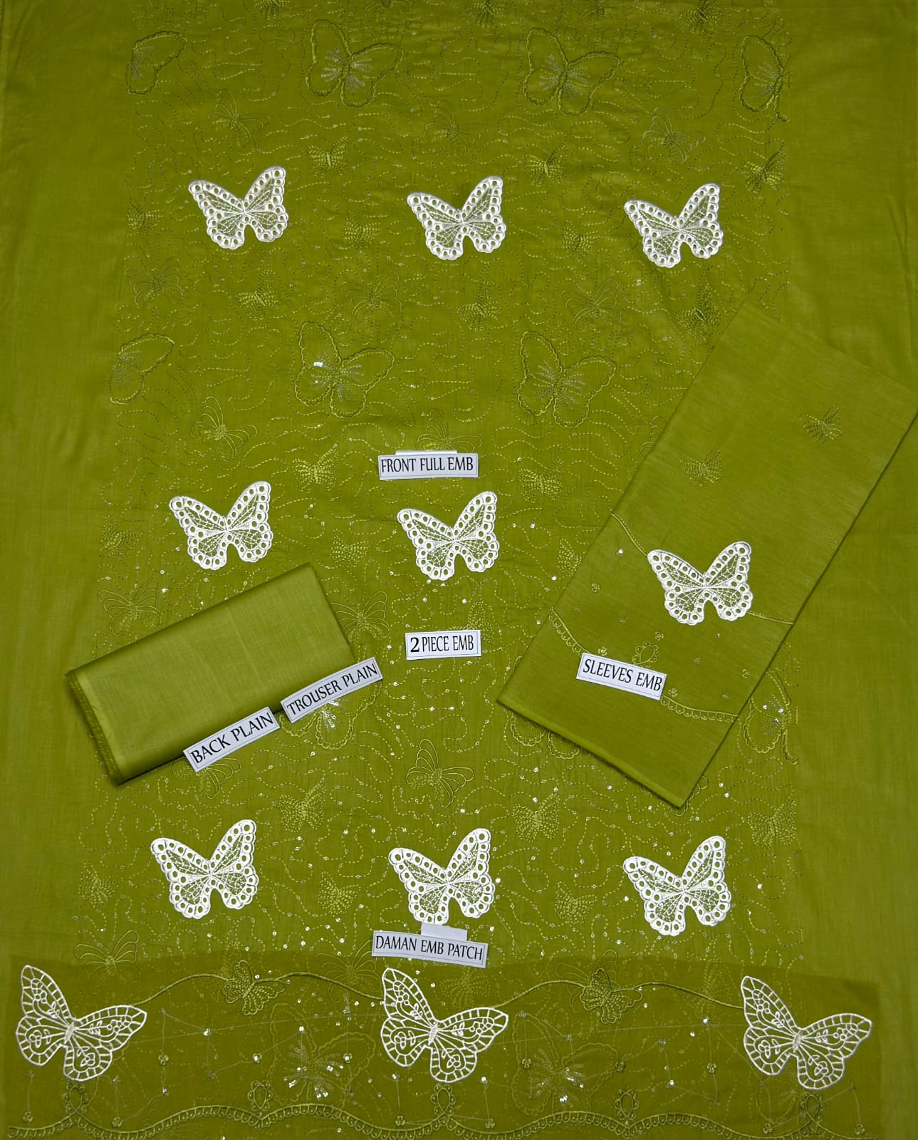 Maria.B. Butterfly Lawn 2-Piece Unstitched Suit